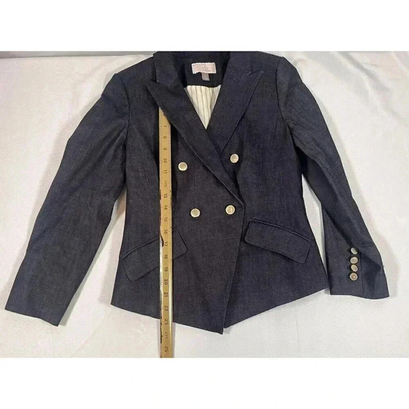 OLIVIA PALERMO Chelsea 28 Denim Blazer Size M - Picture 4 of 7